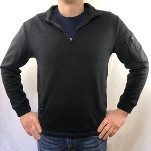 Gap Men’s 3/4 Zip Sweatshirt Black Size Med